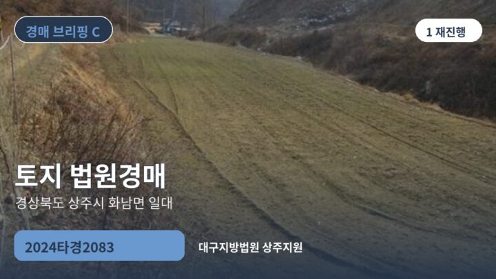 경상북도 상주시 화남면 일대 토지 법원경매 | 2024타경2083