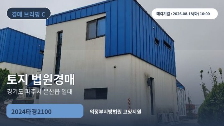 경기도 파주시 문산읍 일대 토지 법원경매 | 2024타경2100