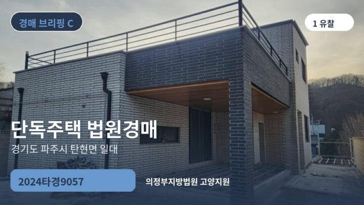 경기도 파주시 탄현면 일대 단독주택 법원경매 | 2024타경9057
