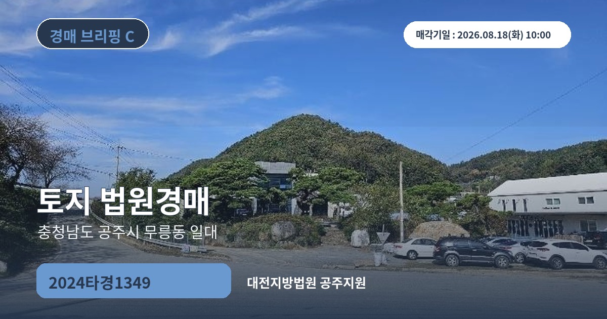 대전지방법원 공주지원 2024타경1349 토지 경매 대표 이미지
