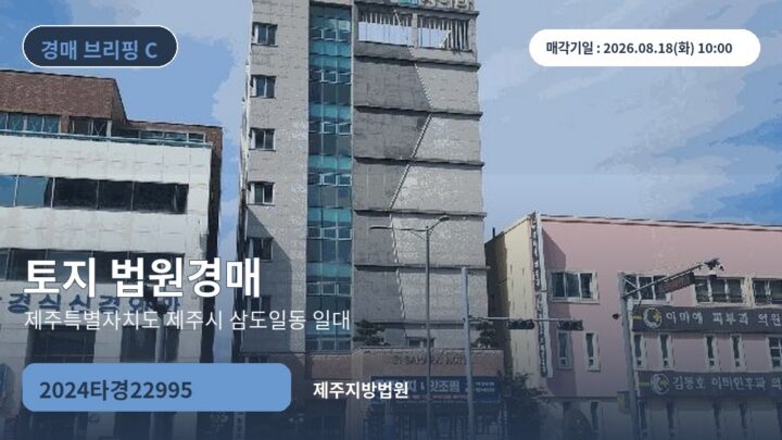 제주특별자치도 제주시 삼도일동 일대 토지 법원경매 | 2024타경22995