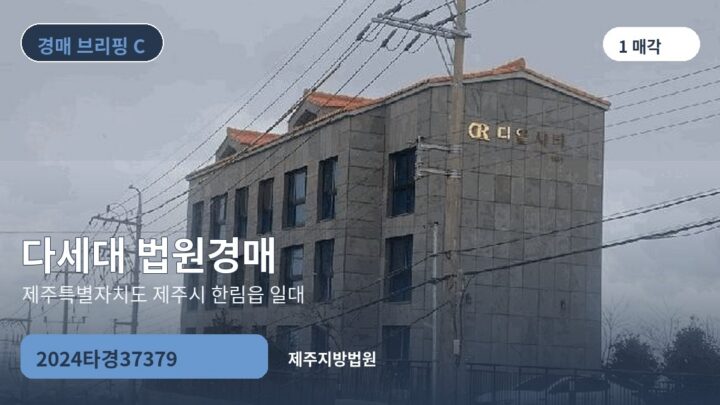 제주특별자치도 제주시 한림읍 일대 다세대 법원경매 | 2024타경37379