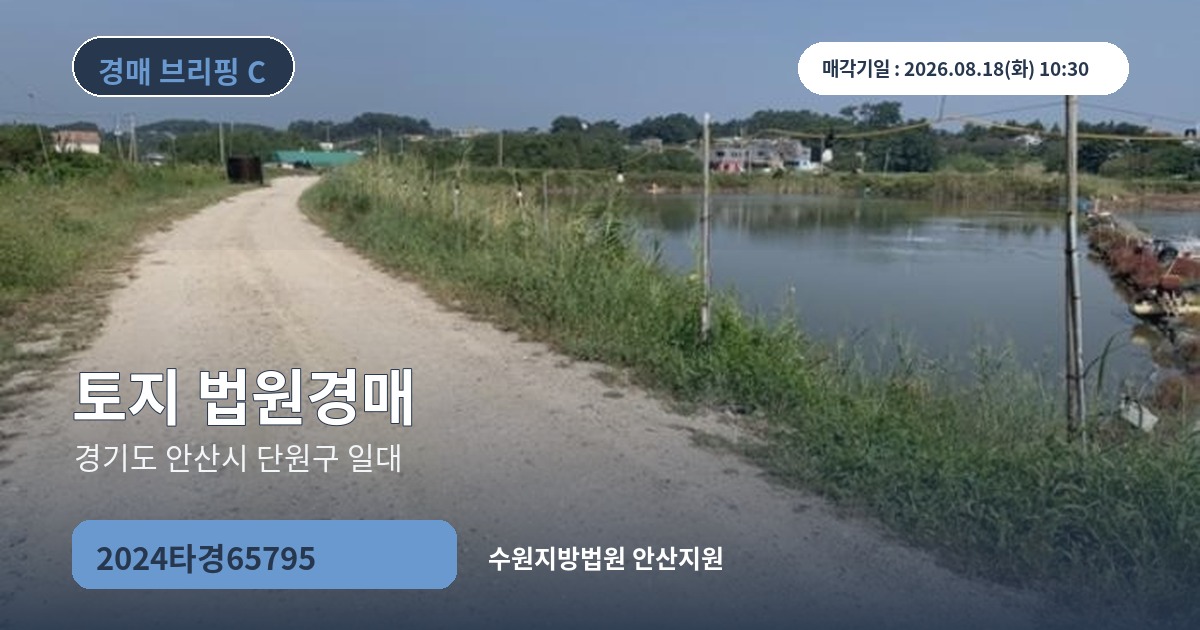 수원지방법원 안산지원 2024타경65795 토지 경매 대표 이미지