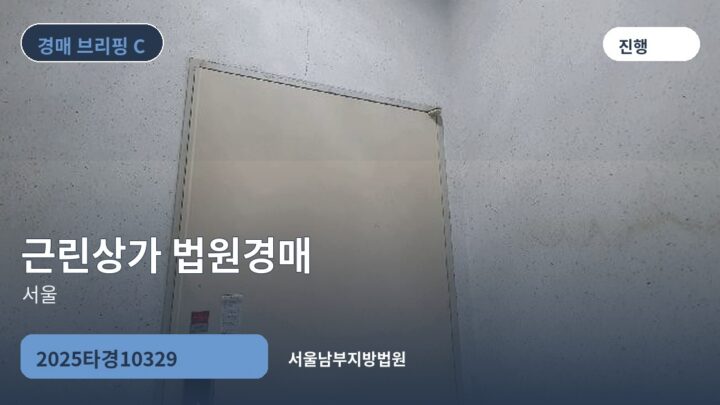 서울 근린상가 법원경매 | 2025타경10329