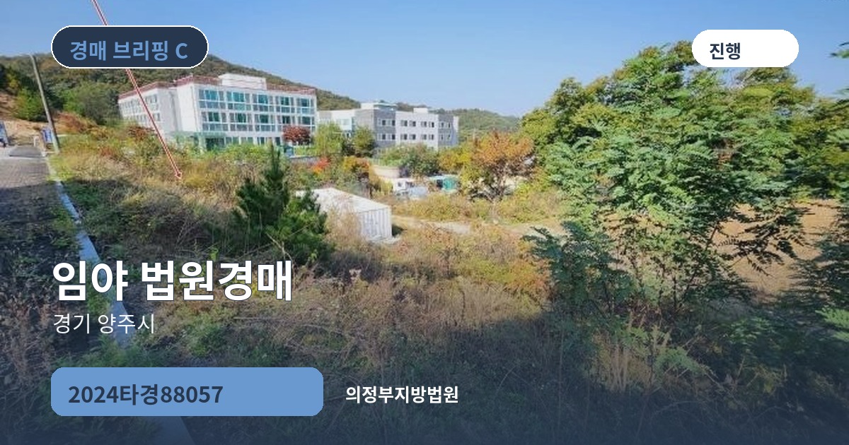 의정부지방법원 2024타경88057 임야 경매 대표 이미지