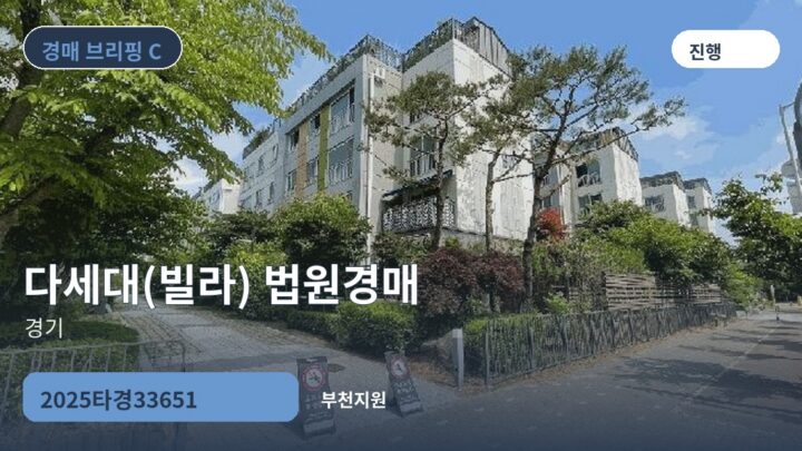 경기 다세대(빌라) 법원경매 | 2025타경33651