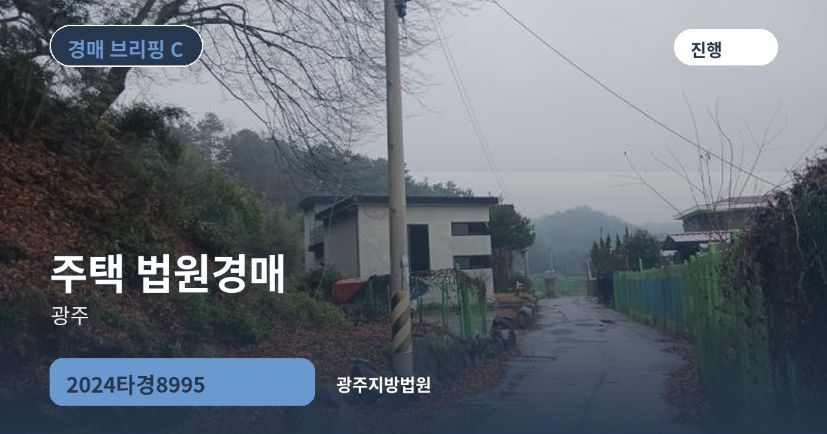 광주지방법원 2024타경8995 주택 경매 대표 이미지