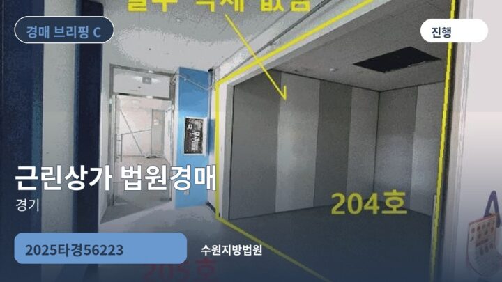 경기 근린상가 법원경매 | 2025타경56223