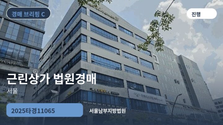 서울 근린상가 법원경매 | 2025타경11065